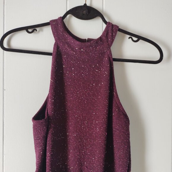 Streetwear Society Sleeveless Halter Black/Purple Jumpsuit - Picture 3 of 10